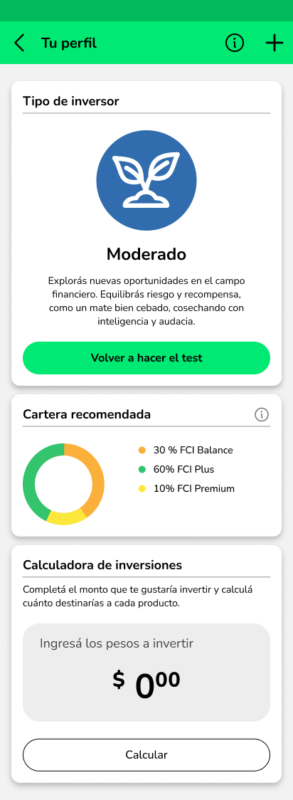 Perfil Moderado — copy del mate bien cebado y calculadora