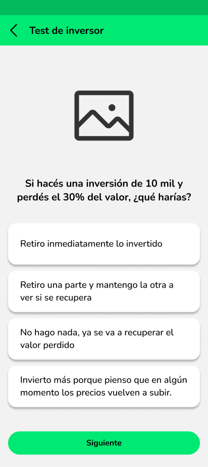 Test de inversor — pregunta de tolerancia al riesgo