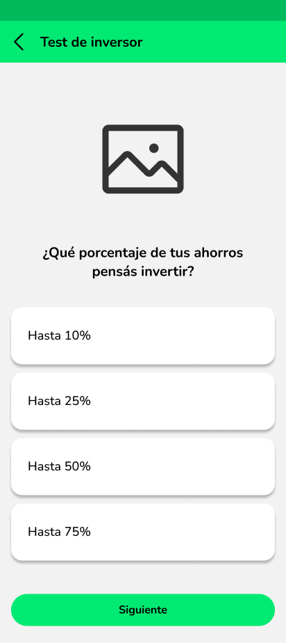 Test de inversor — porcentaje de ahorros a invertir